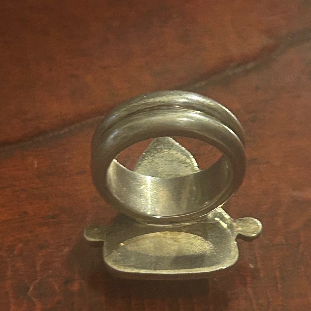 Barry Brinker Sterling Silver 18k Buddha Ring Size 7 - Picture 2 of 8